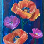 Schilderij-acryl-doek-bloemen