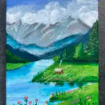 Schilderij-acryl-doek-bergmeer